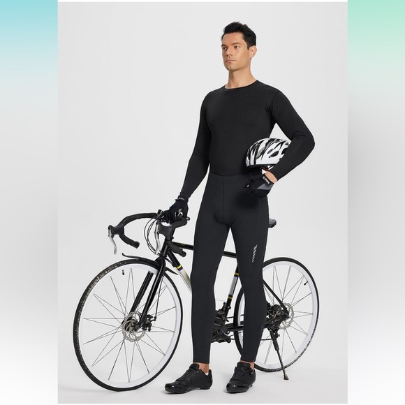 BALEAF Thermal Cycling Pants, 4D Padded Winter Fleece Lined Bicyble Riding 2XL - Picture 1 of 16
